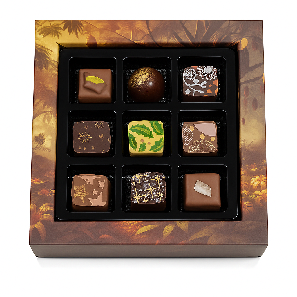 Christmas 9 Piece Chocolate Box